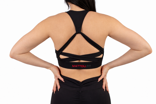 Brassière Dos Croisé Noire – Mattou.fit