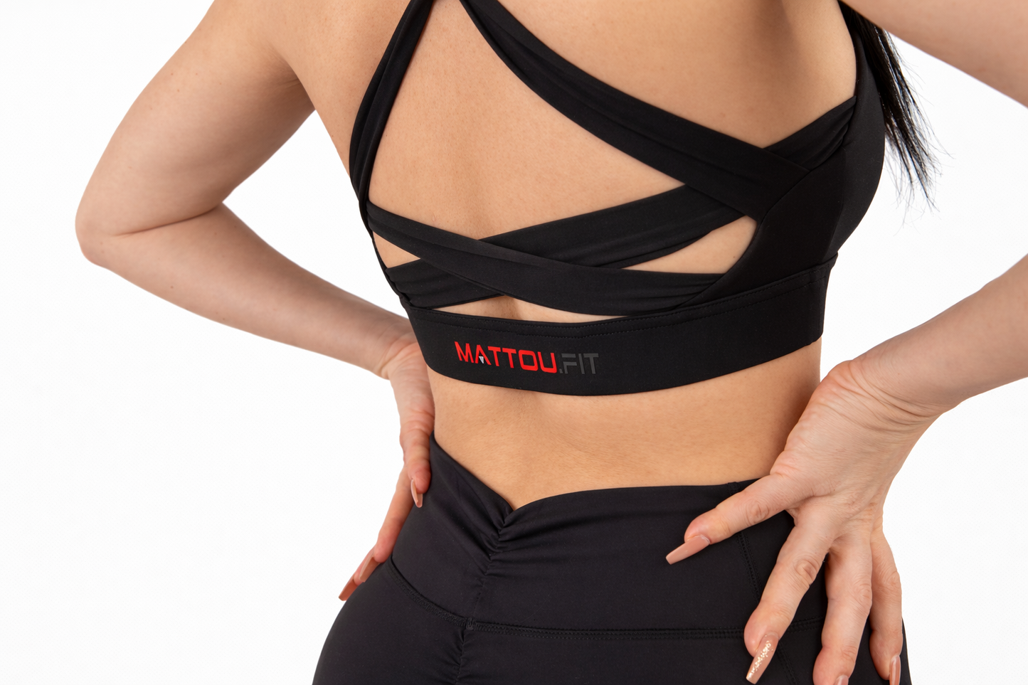 Brassière Dos Croisé Noire – Mattou.fit