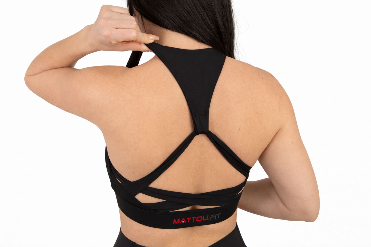 Brassière Dos Croisé Noire – Mattou.fit